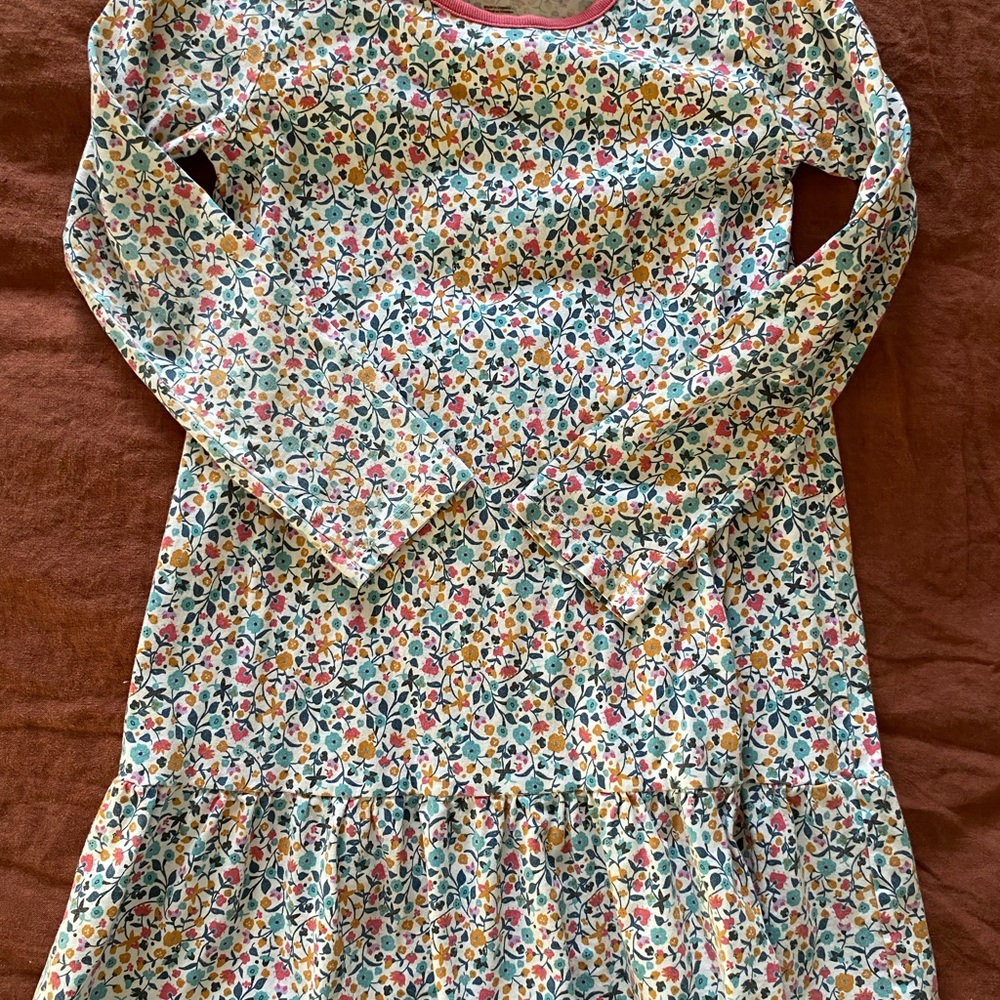 Tea Collection Floral Long-Sleeve Kids Dress